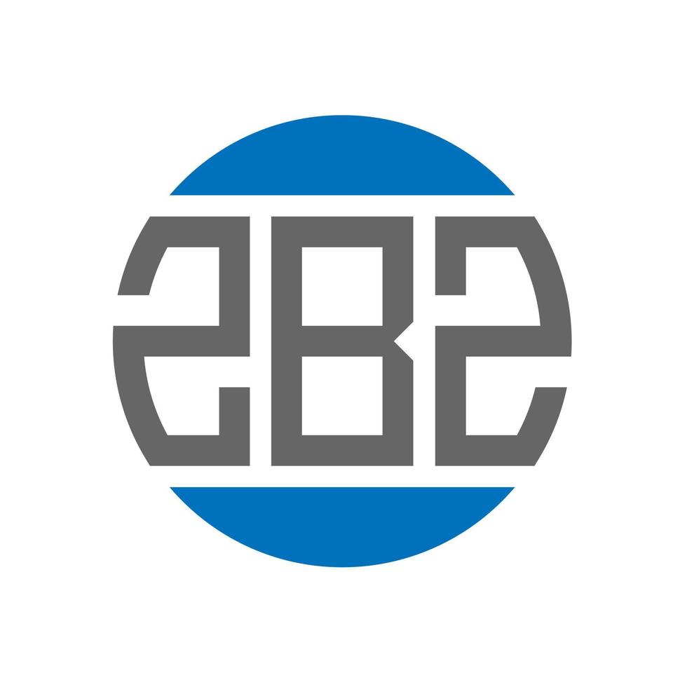 zbz-Brief-Logo-Design auf weißem Hintergrund. zbz kreative Initialen Kreis Logo-Konzept. zbz Briefgestaltung. vektor