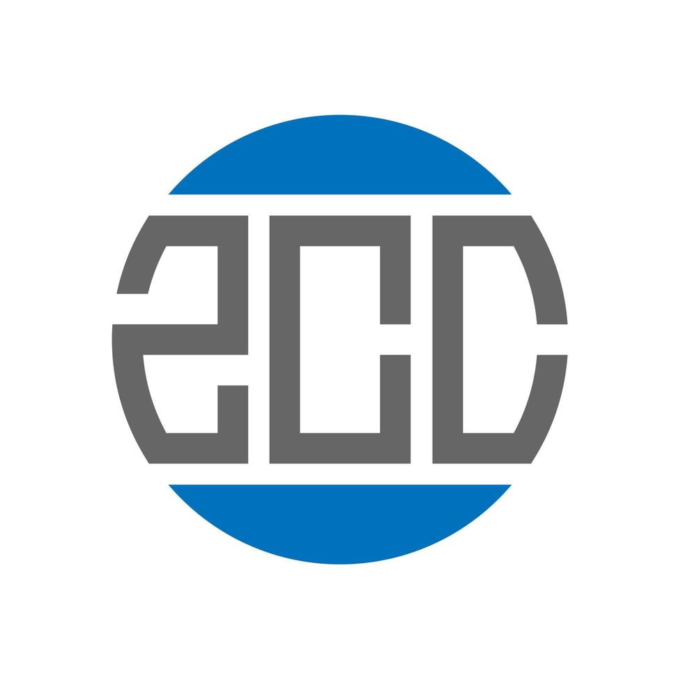 zcc-Buchstaben-Logo-Design auf weißem Hintergrund. zcc kreative Initialen Kreis Logo-Konzept. zcc-Briefgestaltung. vektor