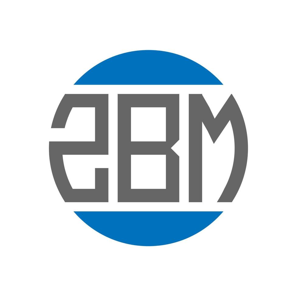 zbm-Brief-Logo-Design auf weißem Hintergrund. zbm kreative Initialen Kreis Logo-Konzept. zbm Briefgestaltung. vektor