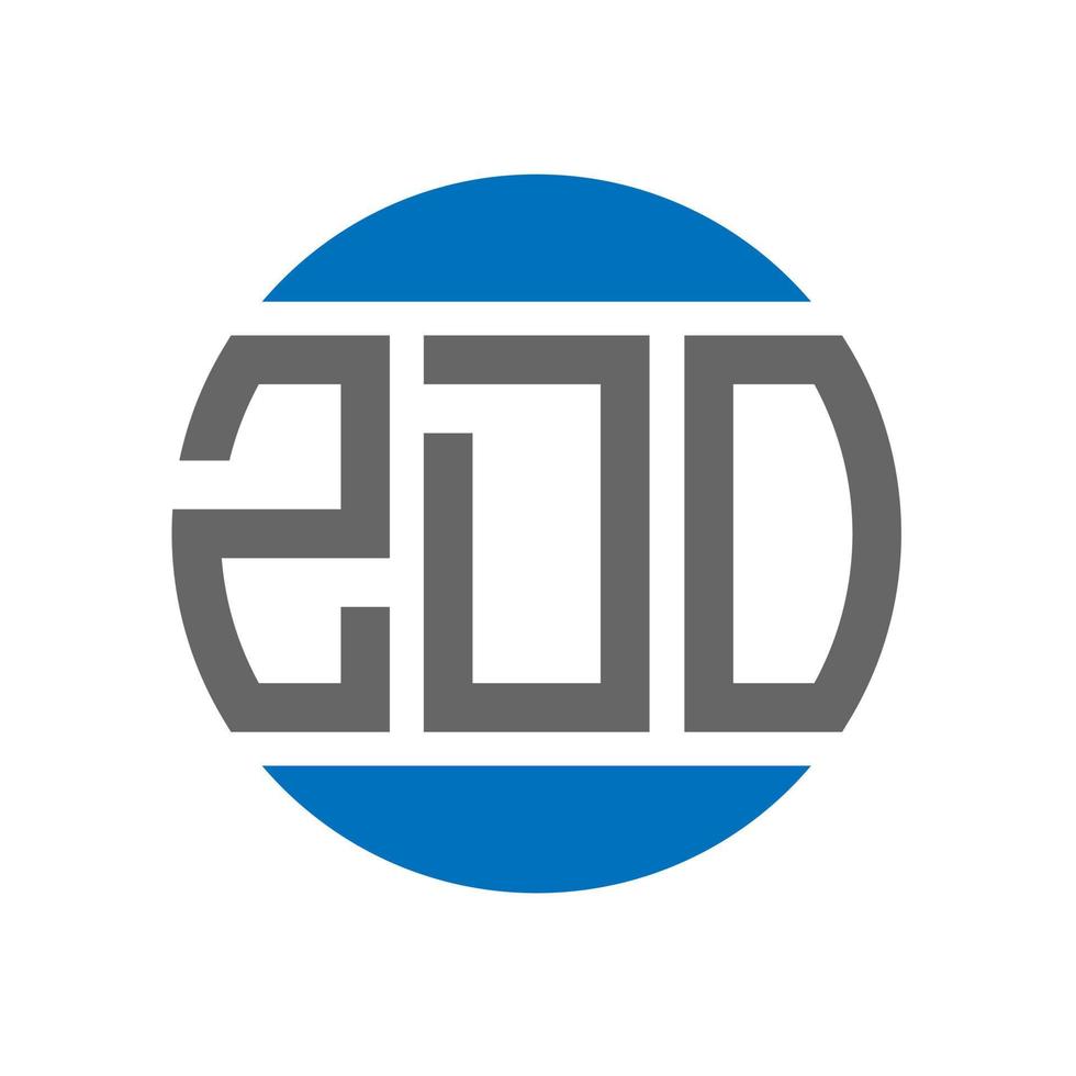 zdo-Brief-Logo-Design auf weißem Hintergrund. zdo kreative Initialen Kreis Logo-Konzept. zdo Briefgestaltung. vektor