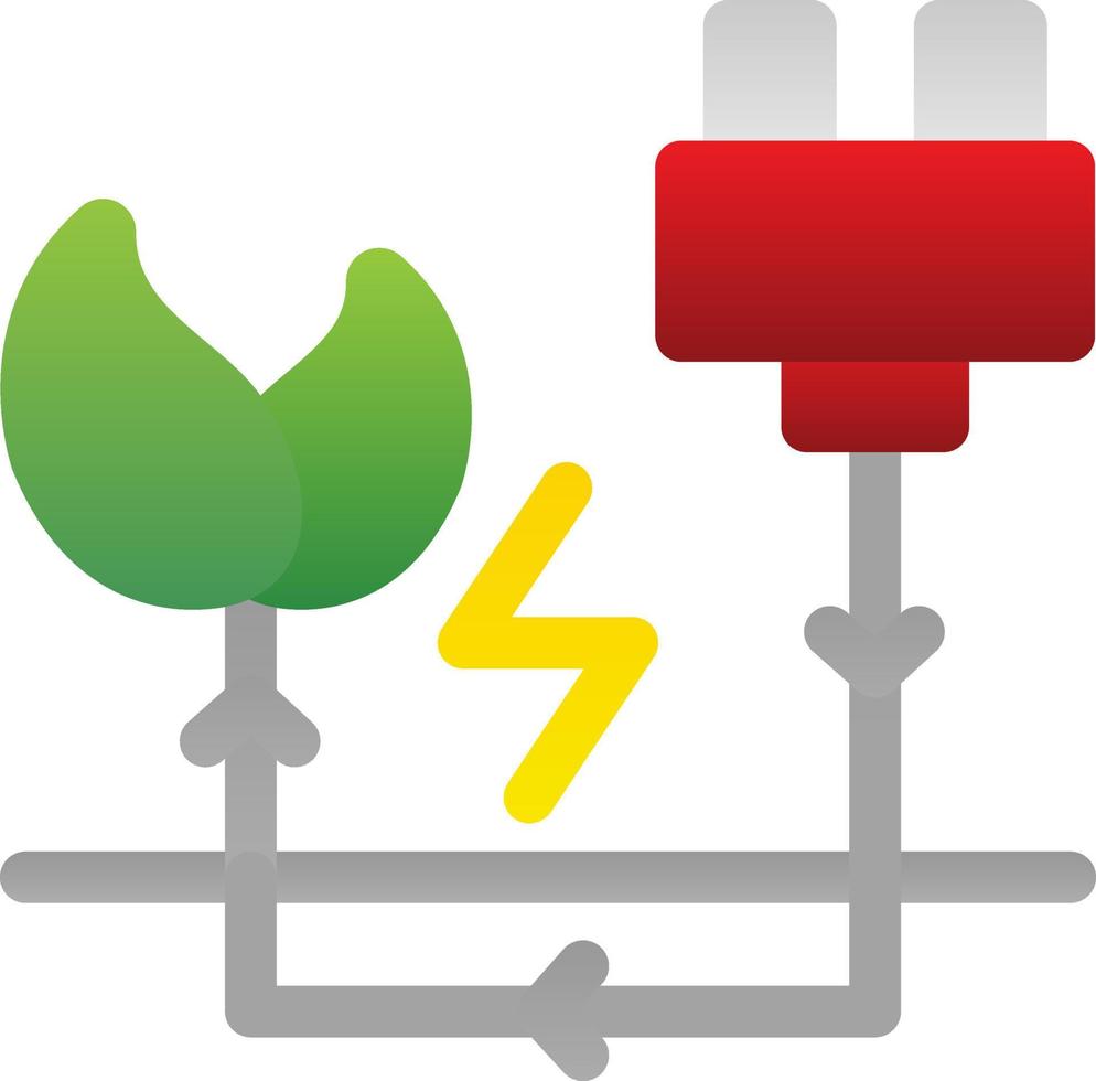 flaches Symbol für Energieeinsparung vektor