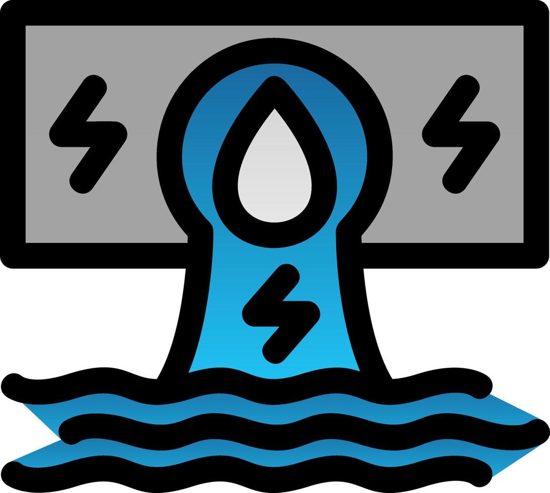 Flaches Symbol für Wasserkraft vektor