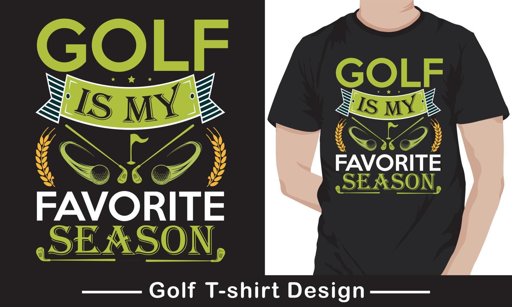 Golf-T-Shirt-Design-Grafikvorlage kostenloser Vektor