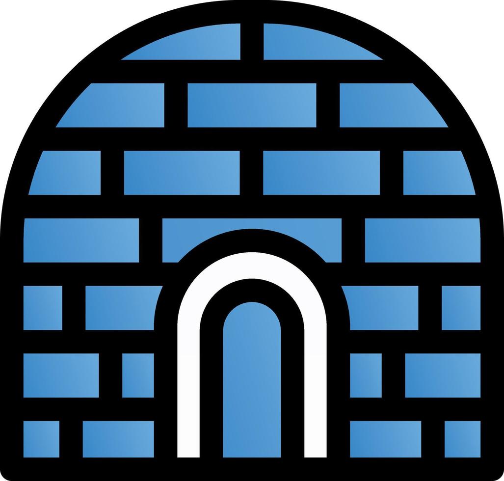 Iglu-Landschafts-Glyphe-Symbol vektor