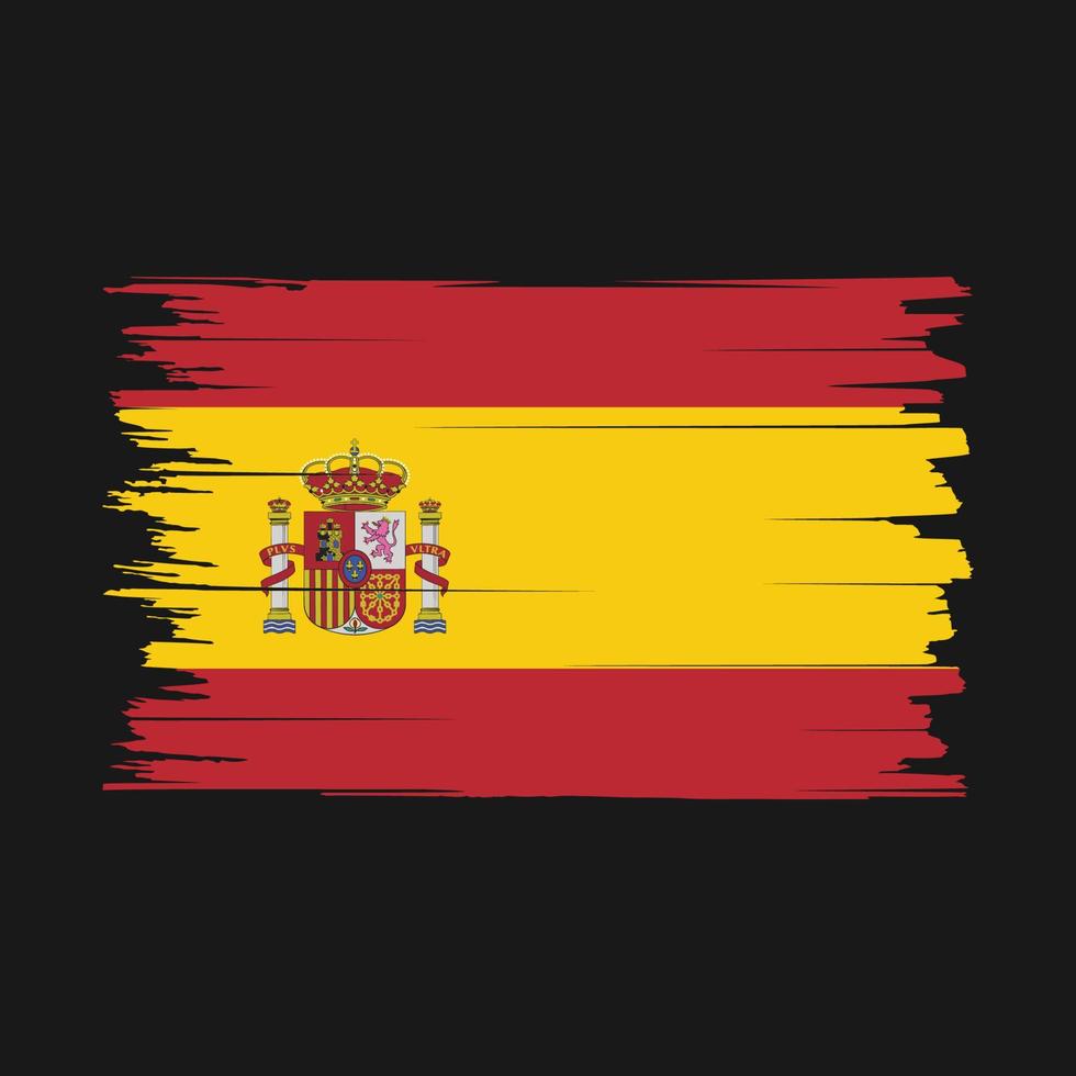 Spanien flagga borsta vektor