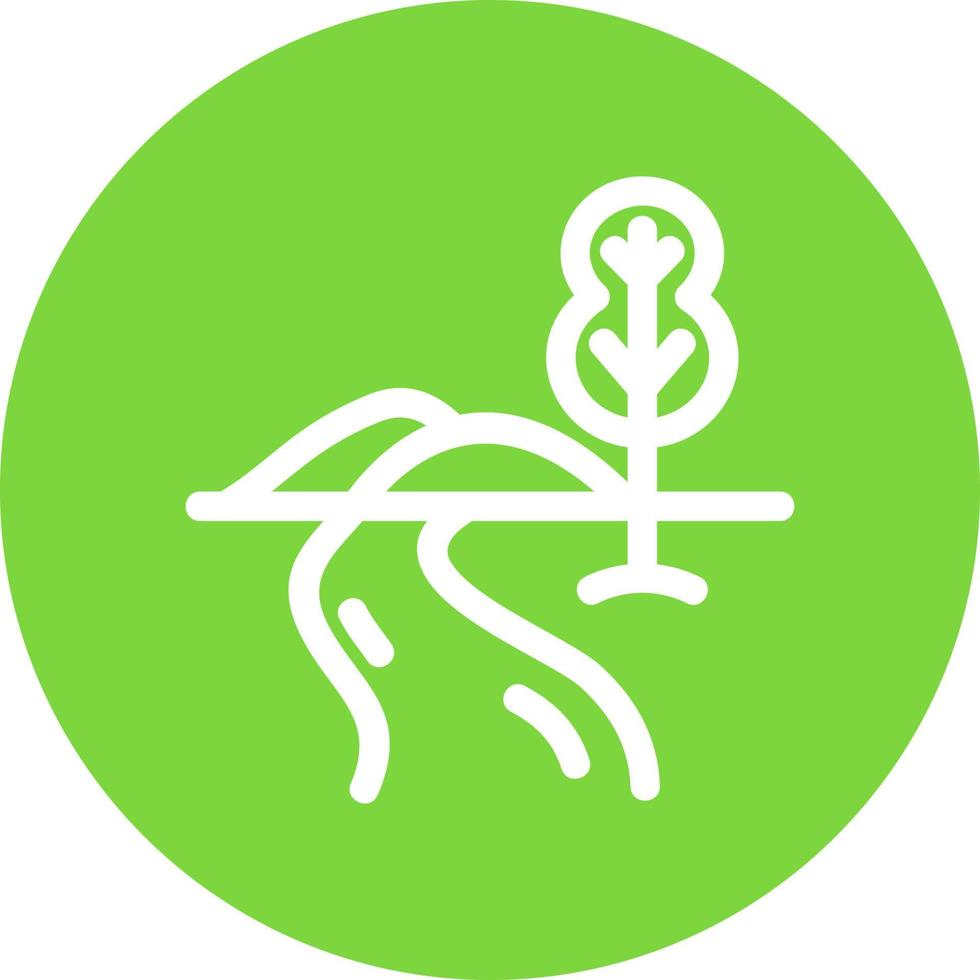 Glyphen-Symbol für Flusslandschaften vektor