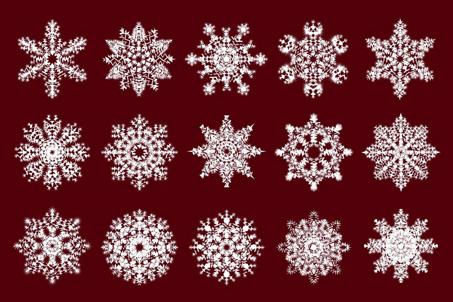 abstrakt snöflingor isolerat på mörk bakgrund. snö flaga samling för din design projekt. vektor