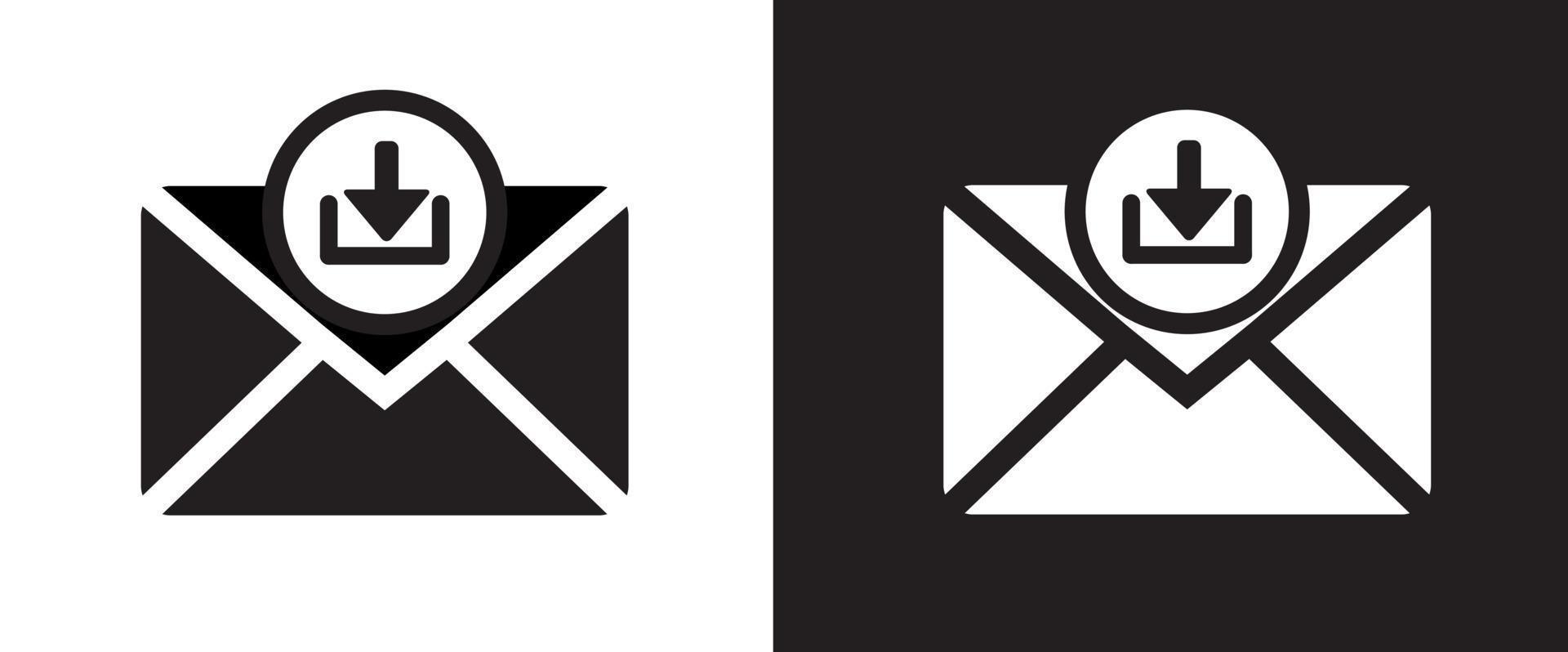 Download-E-Mail-Symbol, Vektorillustration vektor