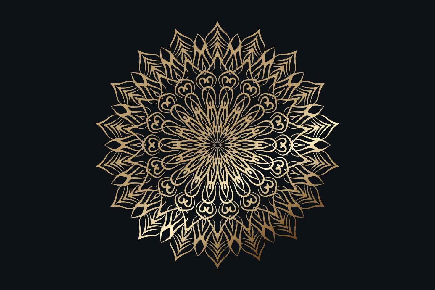 Luxus-Mandala-Design-Hintergrund vektor