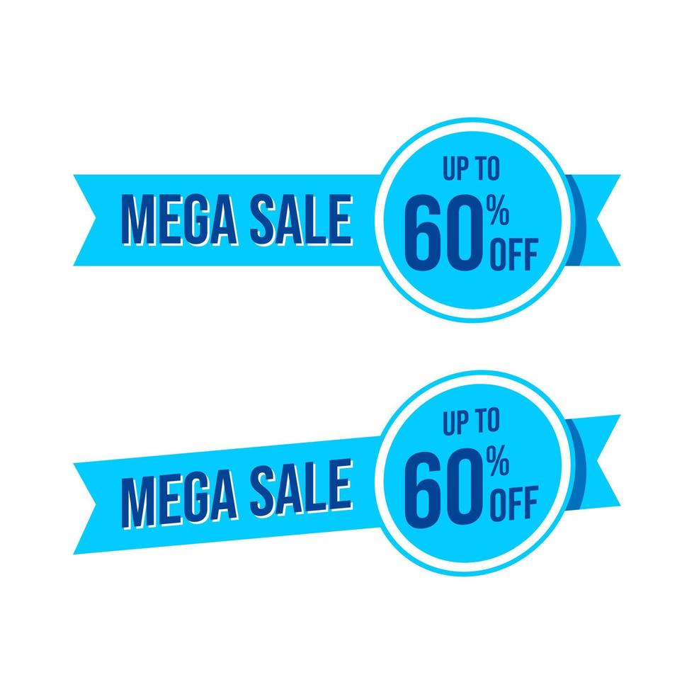 Mega-Sale-Shopping bietet Icon-Label-Design-Vektor vektor