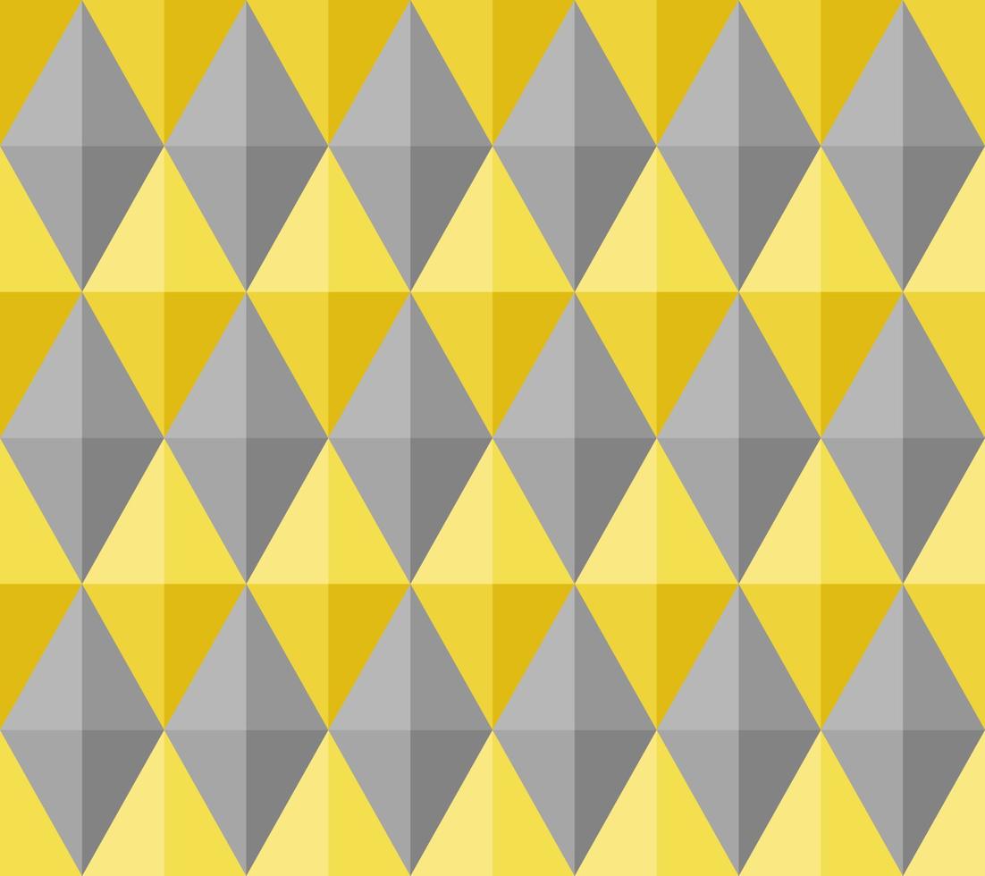 sömlös bakgrund mönster 3d gul grå diamant form vektor