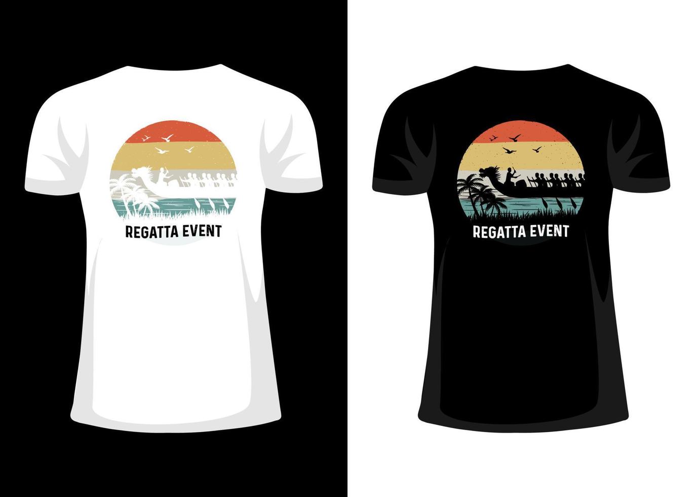 Regatta-Event Retro-T-Shirt-Design vektor