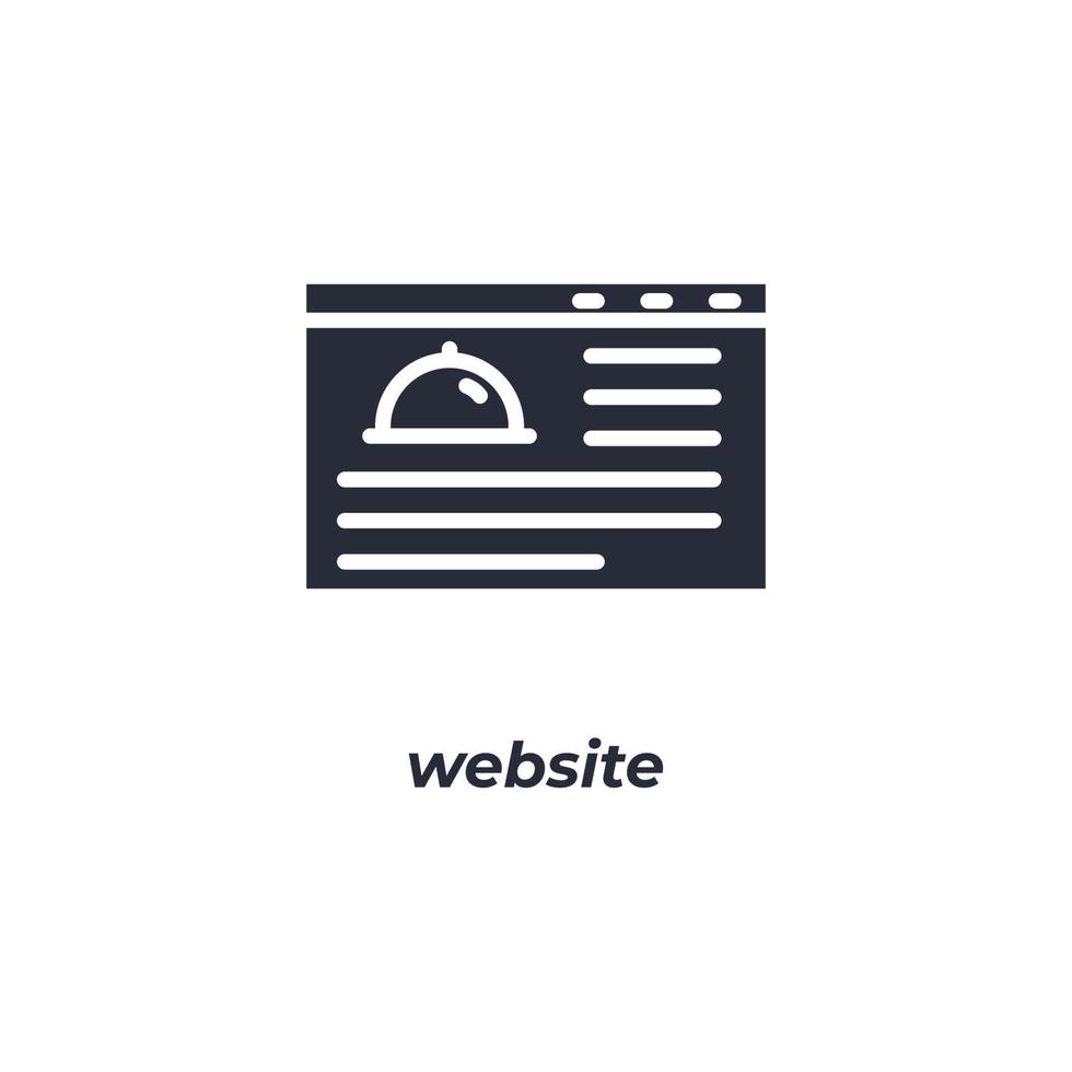 Vektor-Zeichen-Website-Symbol ist auf einem weißen Hintergrund isoliert. Symbolfarbe editierbar. vektor