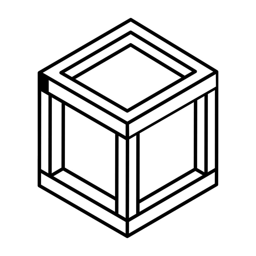 ein isometrisches Symbol des Lieferpakets vektor