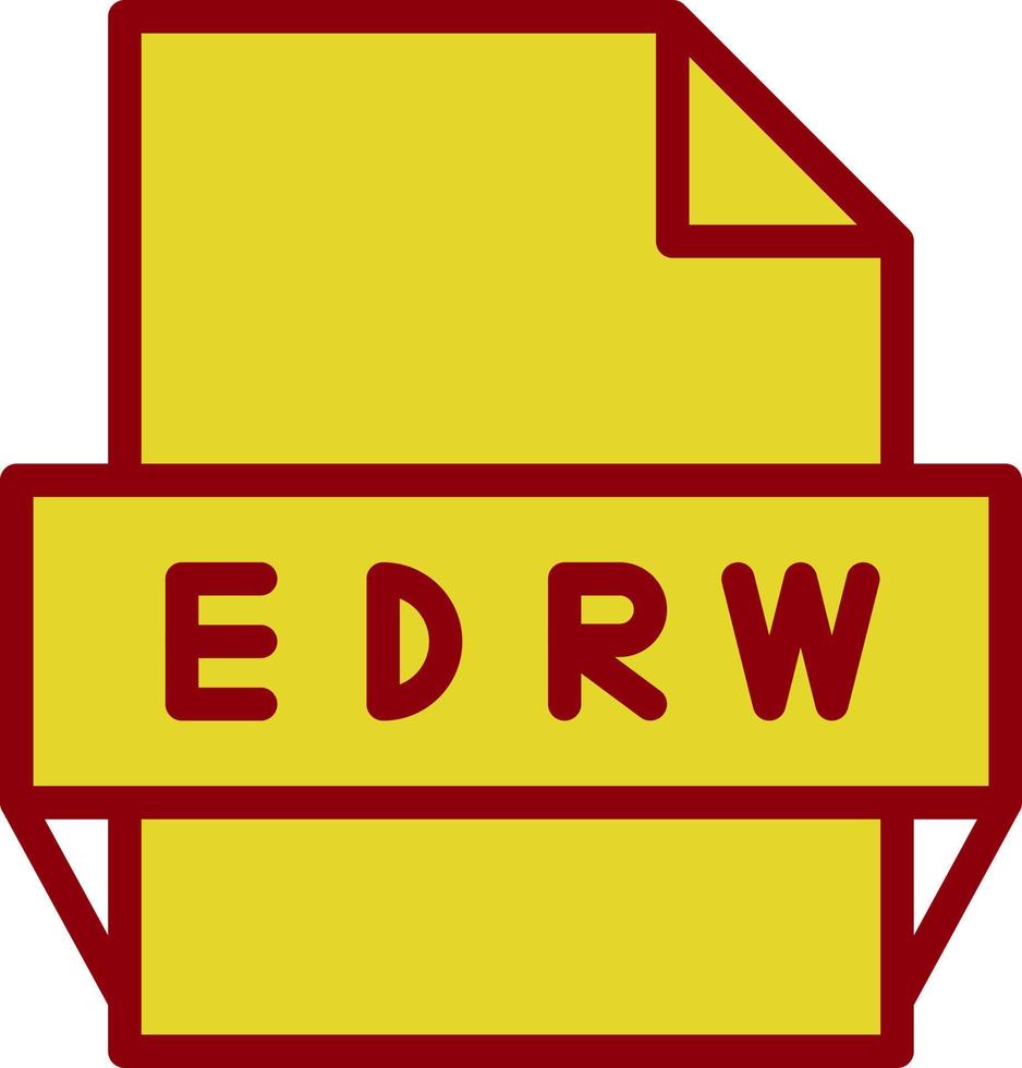 edrw-Dateiformat-Symbol vektor