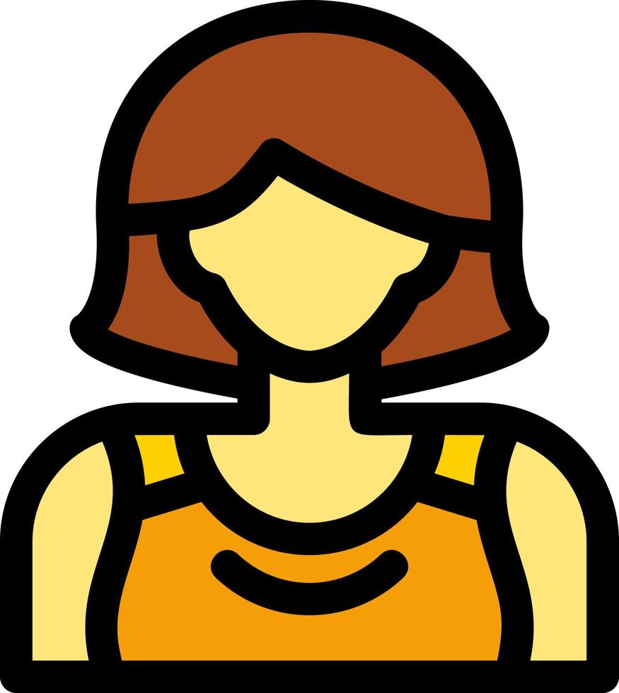 sportig lady vektor ikon design
