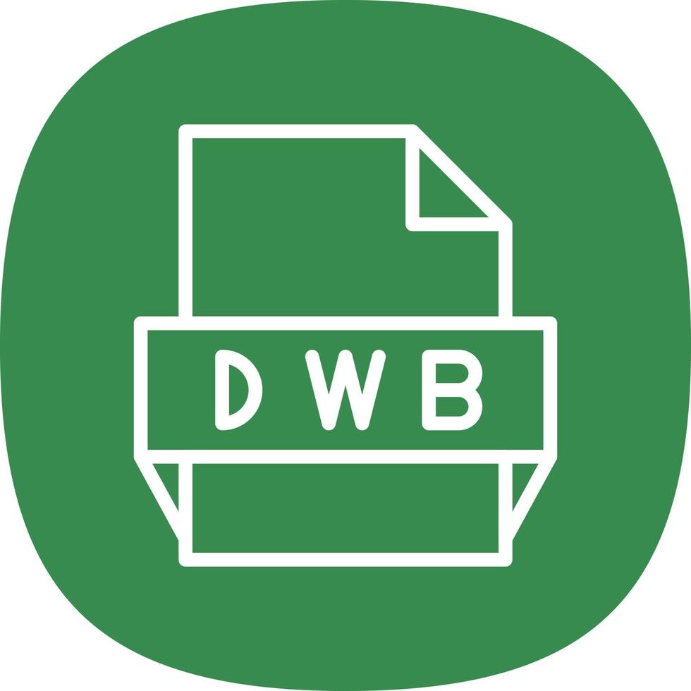 dwb-Dateiformat-Symbol vektor