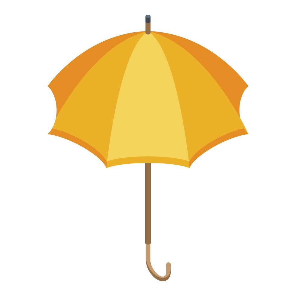 gelbe Regenschirm-Ikone, isometrischer Stil vektor