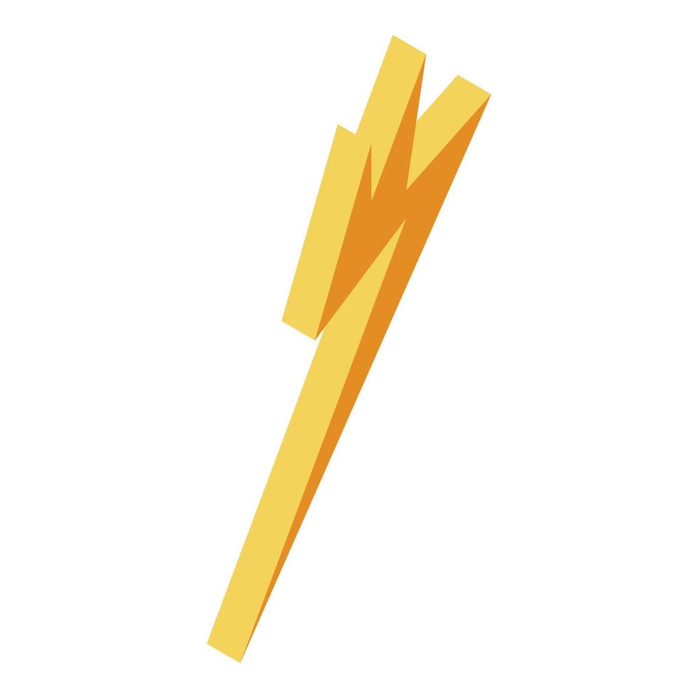 gelbes Strombolzensymbol, isometrischer Stil vektor