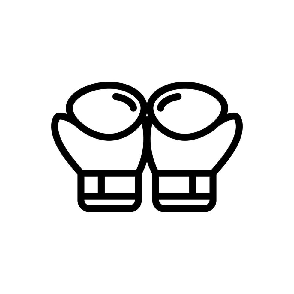 Symbol für Boxhandschuhe. designillustration für sportgeräte. Umriss Boxhandschuhe Symbol geeignet für Website-Benutzer, Webentwickler, Grafikdesigner auf weißem Hintergrund. vektor