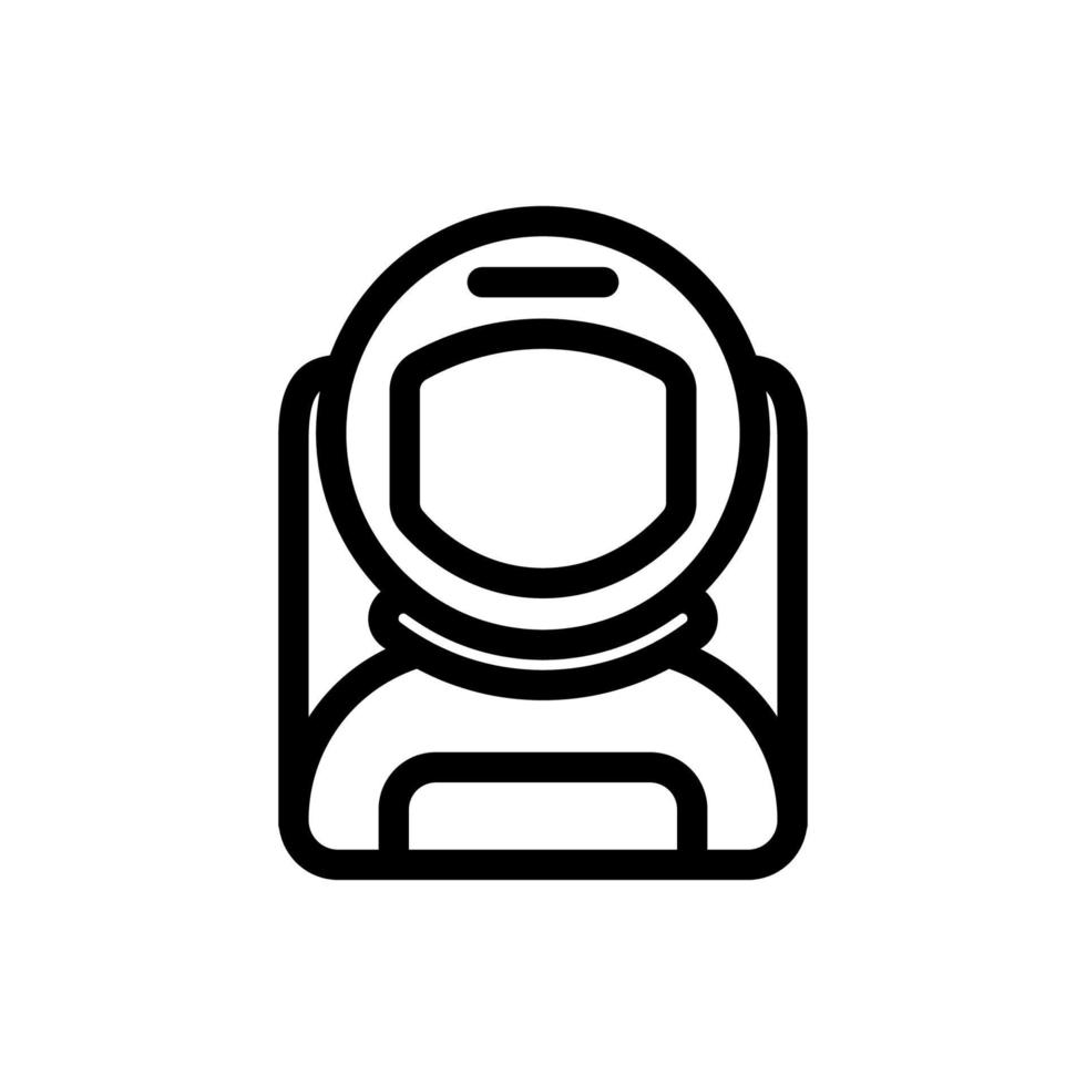 Astronauten-Gliederungssymbol. Astronautenillustration. Astronauten-Icon-Design eignet sich für Website-Entwickler, App-Hersteller und Grafikdesigner. vektor