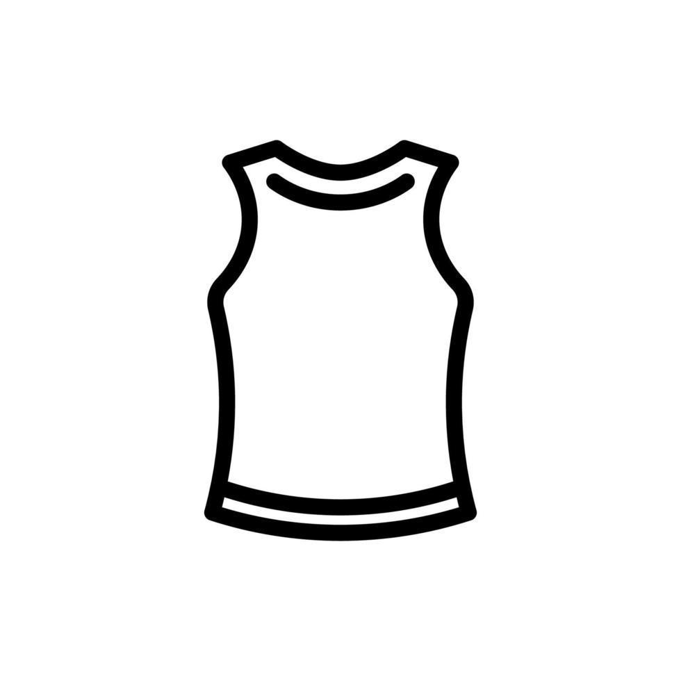 Unterhemd-Umriss-Symbol. Unterhemd-Illustration. Unterhemd-Icon-Design eignet sich für Website-Entwickler, App-Hersteller und Grafikdesigner. vektor