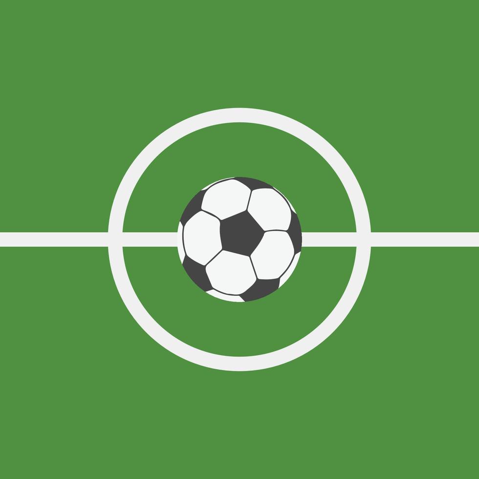Fußball-Vektor. Fußballplakat. Freiraum für Text. Hintergrund. Fußball auf dem Feld. vektor