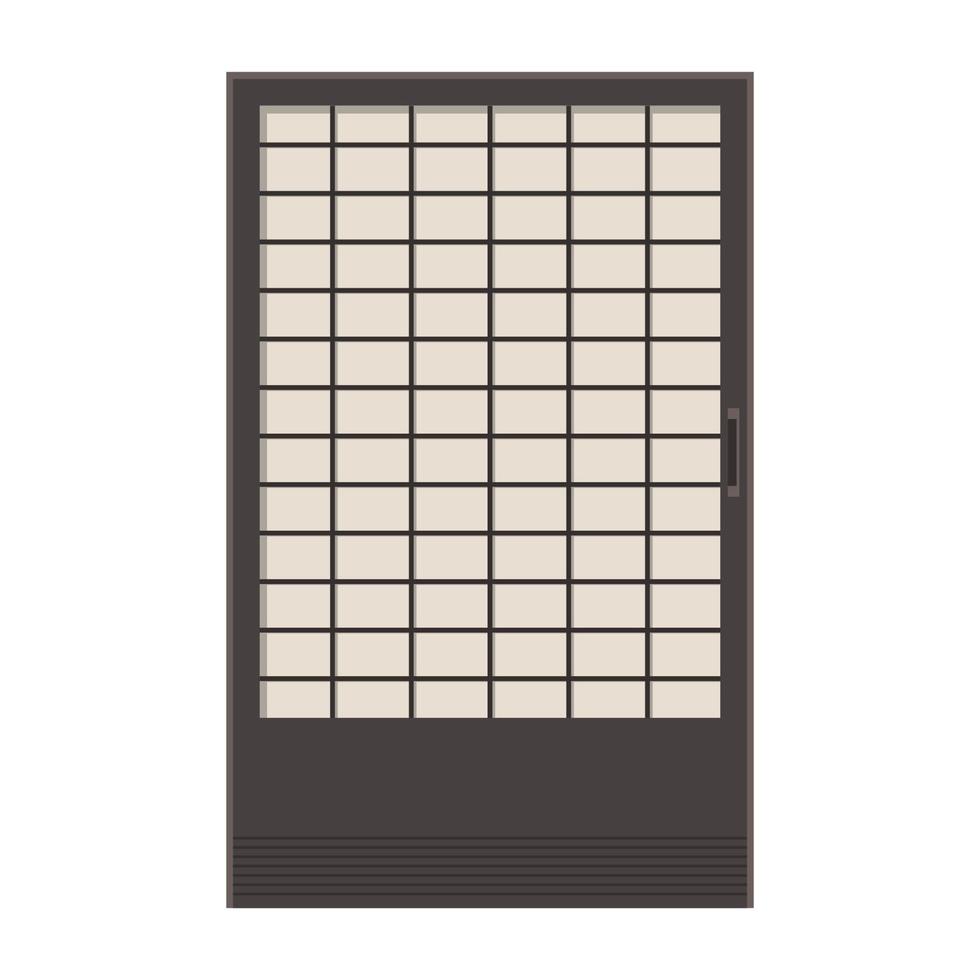 Tür im japanischen Stil. Tür-Vektor. Hintergrund. vektor