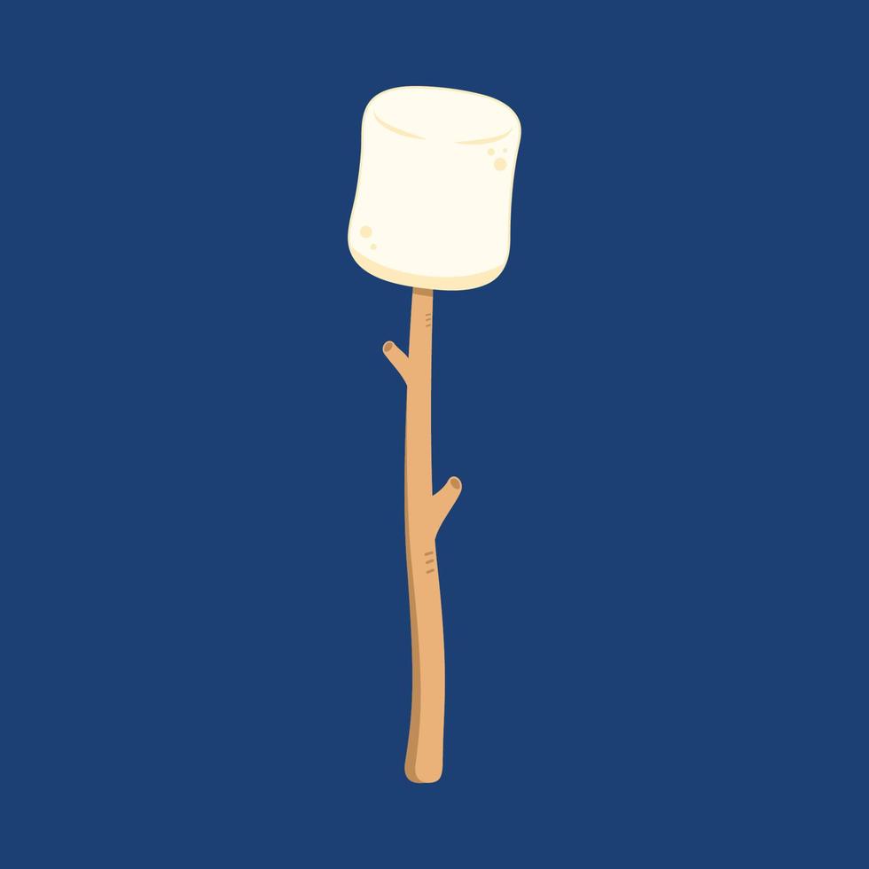 Marshmallow-Stick. Marshmallow-Logo-Design. weißes Marshmallow-Symbol. vektor