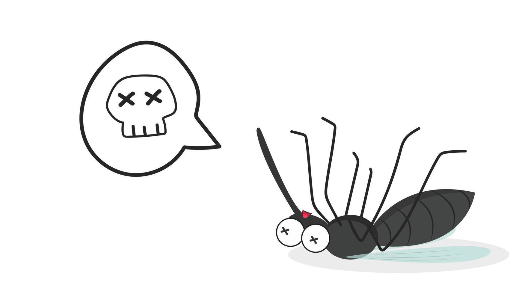 Mückenvektor. tote Mücken. Hintergrund. Freiraum für Text. Platz kopieren. vektor