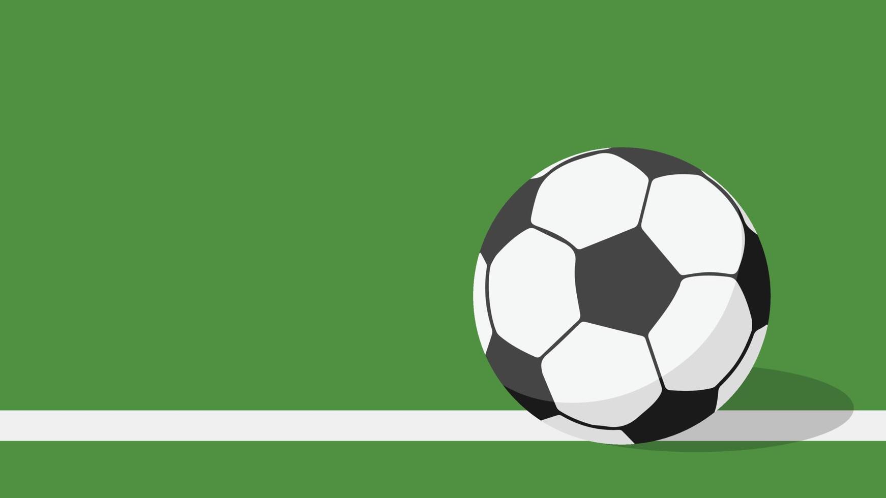 Fußball-Vektor. Fußballplakat. Freiraum für Text. Hintergrund. Fußball auf dem Feld. vektor