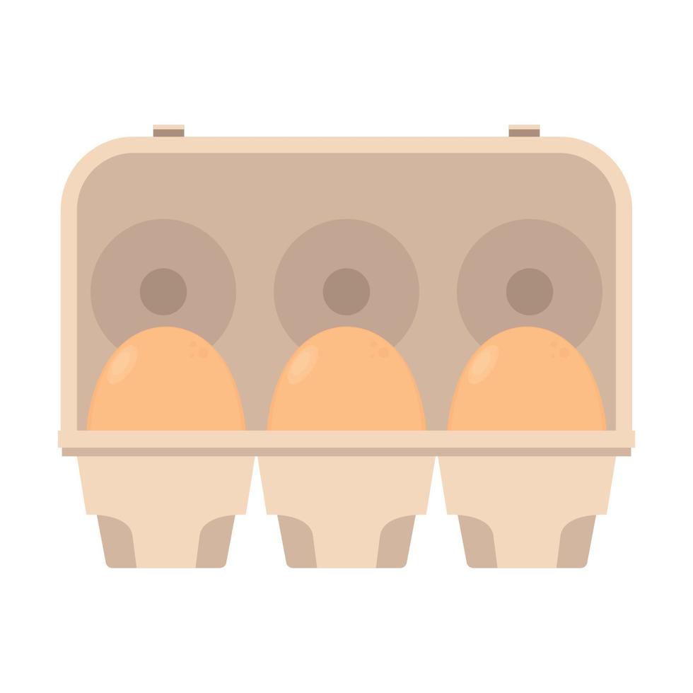 kyckling ägg i kartong ägg låda. tapet. tecknad serie. vektor