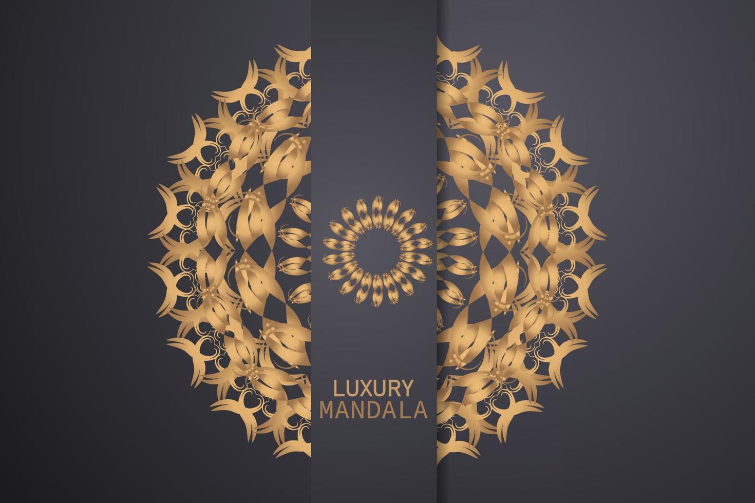 einladungskartenvorlagen mit gold gemusterten und kristallfarbenen luxuriösen mandala-hintergrund mit goldenem arebesque-muster im arabischen islamischen oststil. dekoratives mandala im ramadan-stil, flyer-banner vektor