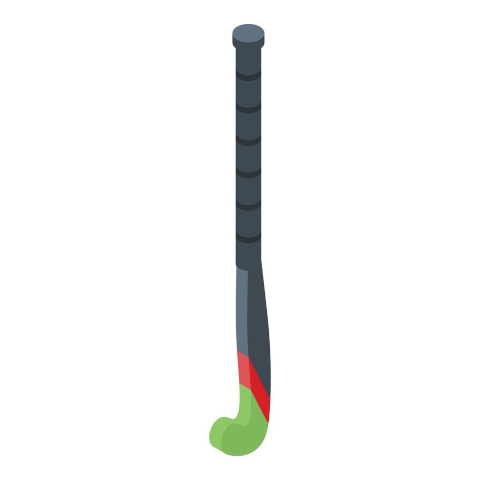 Symbol für Feldhockey-Ausrüstung, isometrischer Stil vektor