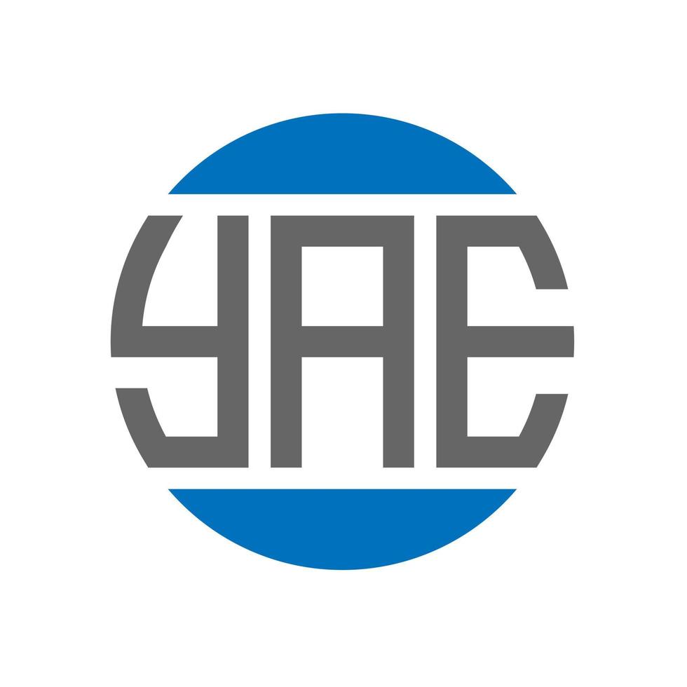 YaE-Brief-Logo-Design auf weißem Hintergrund. yae creative initials circle logo-konzept. yae Briefgestaltung. vektor