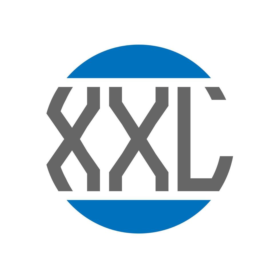 xxl brev logotyp design på vit bakgrund. xxl kreativ initialer cirkel logotyp begrepp. xxl brev design. vektor