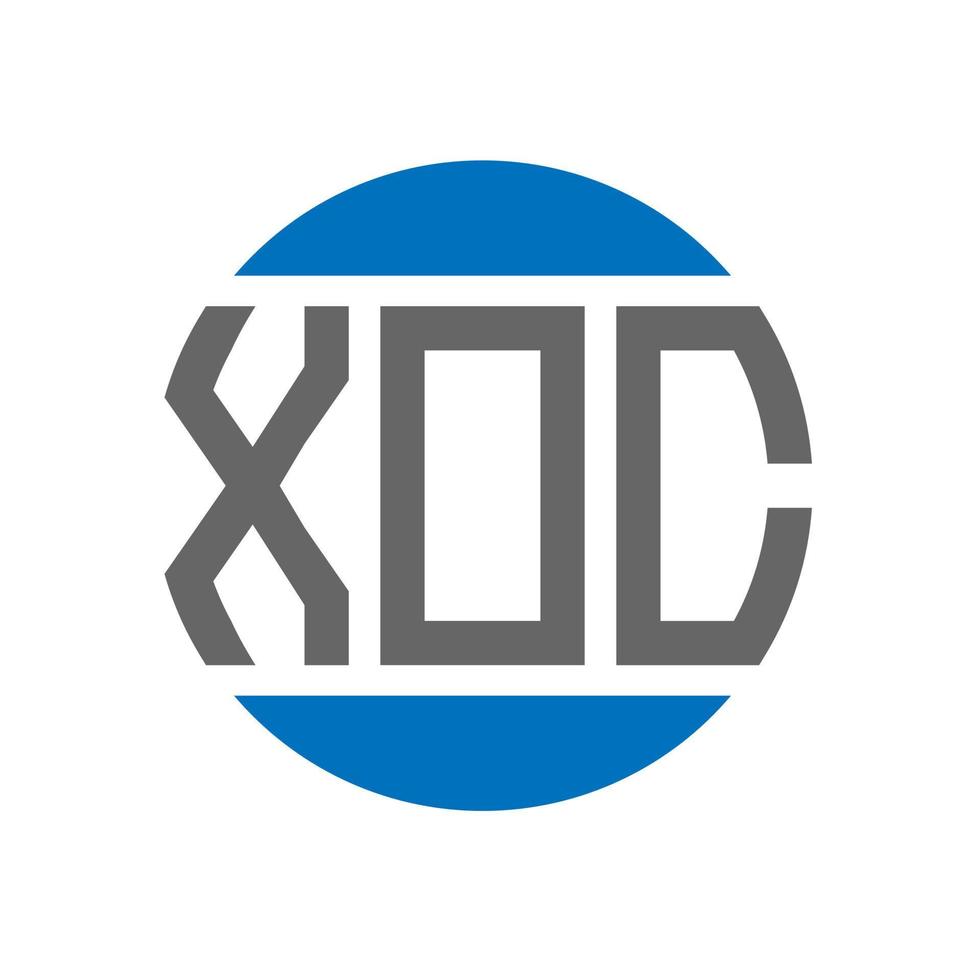 xoc-Brief-Logo-Design auf weißem Hintergrund. xoc kreative Initialen Kreis Logo-Konzept. xoc Briefdesign. vektor