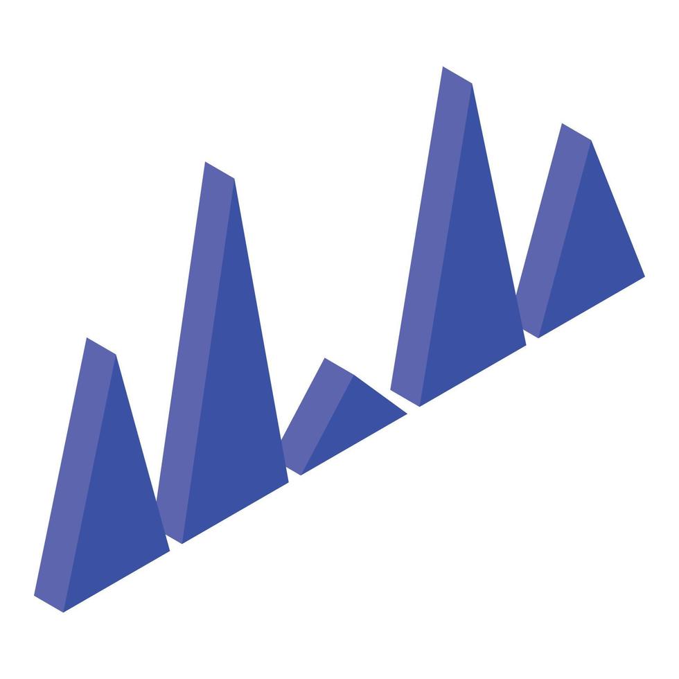 statistisk Graf ikon, isometrisk stil vektor