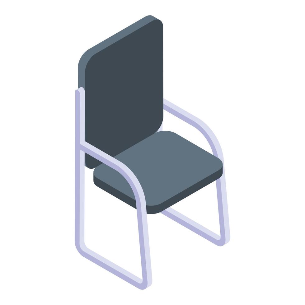 Metall-Textil-Stuhl-Ikone, isometrischer Stil vektor