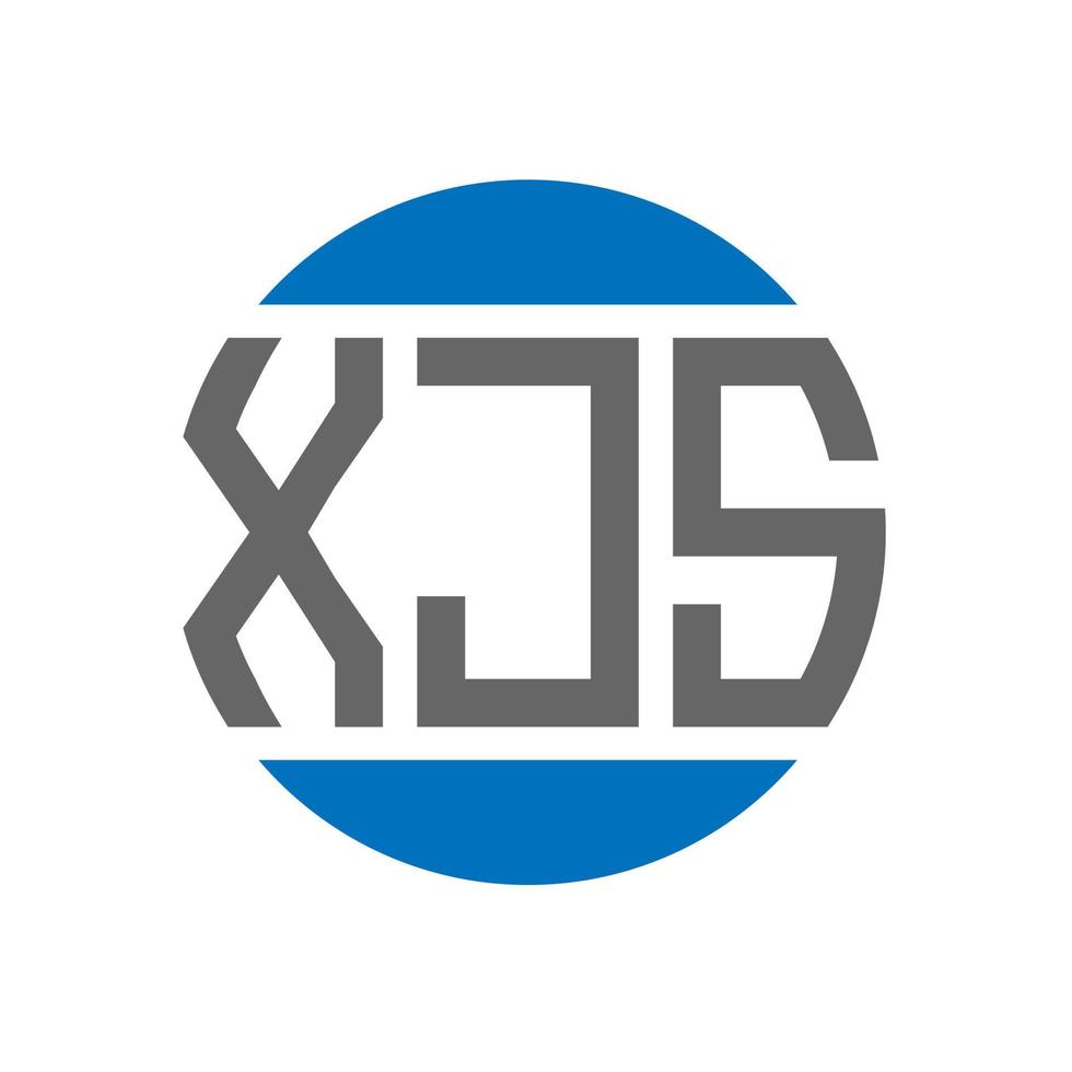 xjs-Brief-Logo-Design auf weißem Hintergrund. xjs kreative Initialen Kreis-Logo-Konzept. xjs Briefgestaltung. vektor