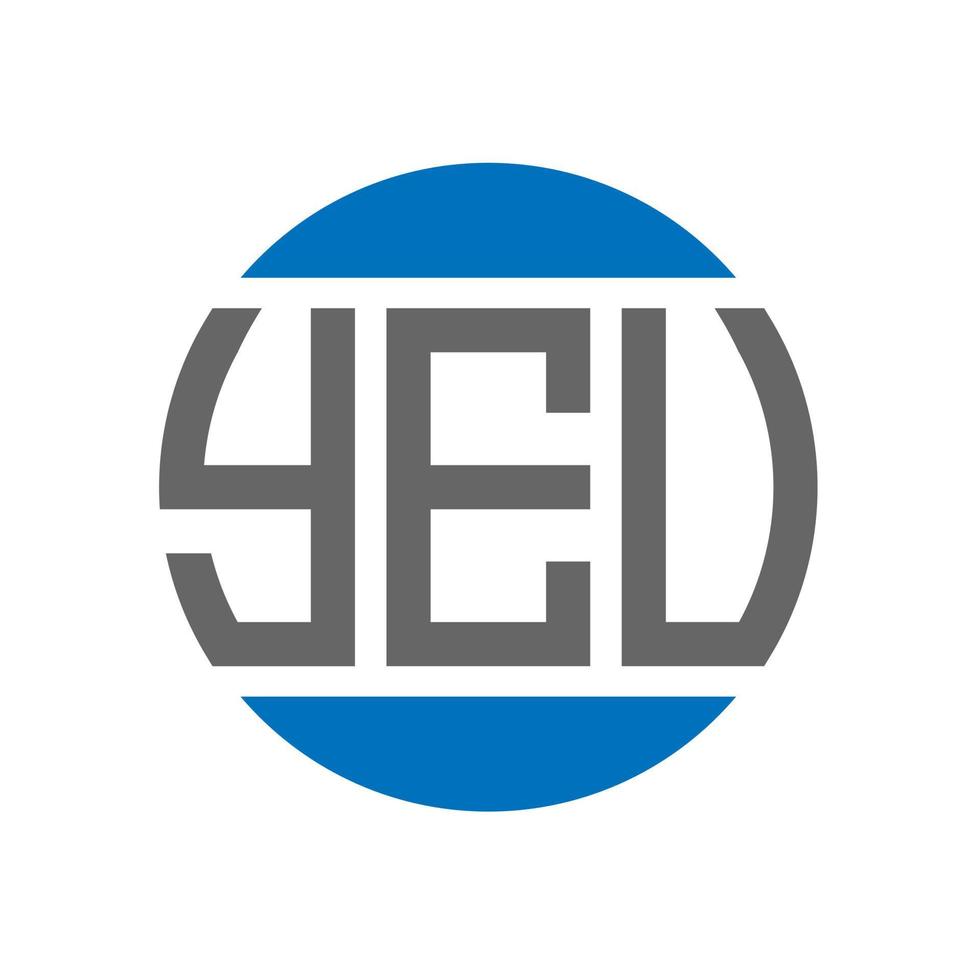 YEU-Brief-Logo-Design auf weißem Hintergrund. yeu kreative initialen kreis logokonzept. Ihr Briefdesign. vektor