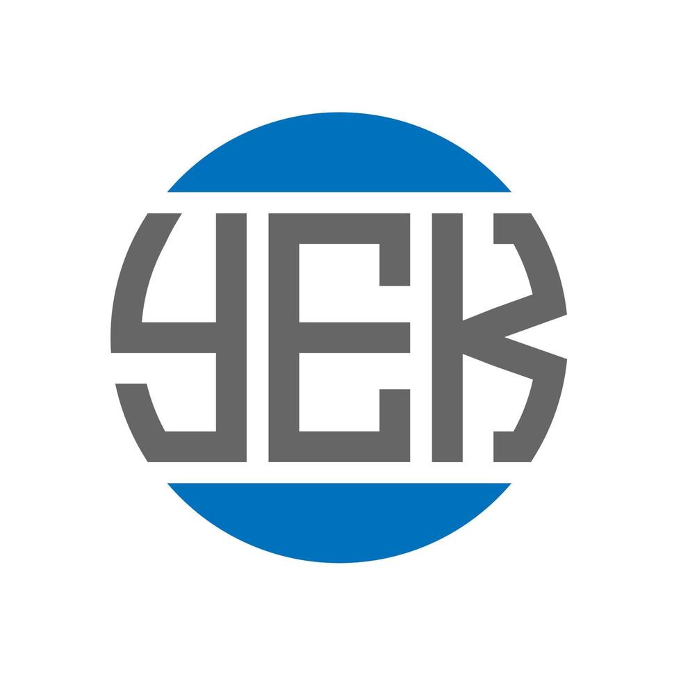 yek brev logotyp design på vit bakgrund. yek kreativ initialer cirkel logotyp begrepp. yek brev design. vektor