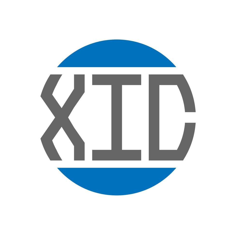 Xic-Brief-Logo-Design auf weißem Hintergrund. xic kreative Initialen Kreis Logo-Konzept. xic Briefgestaltung. vektor