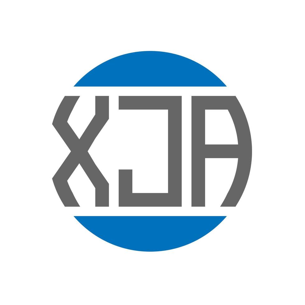 Xja-Brief-Logo-Design auf weißem Hintergrund. Xja kreative Initialen Kreis Logo-Konzept. xja Briefgestaltung. vektor