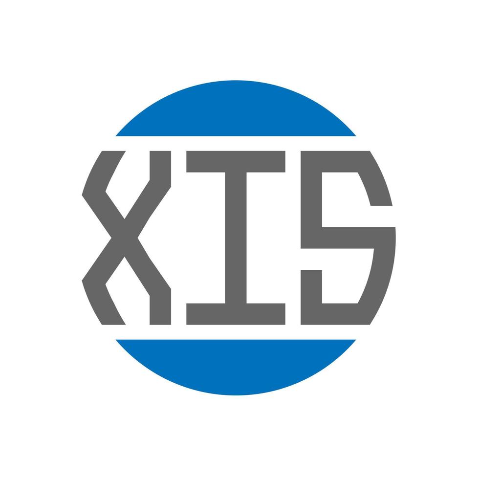xi-Buchstaben-Logo-Design auf weißem Hintergrund. xis kreatives Initialen-Kreis-Logo-Konzept. xis-Briefgestaltung. vektor