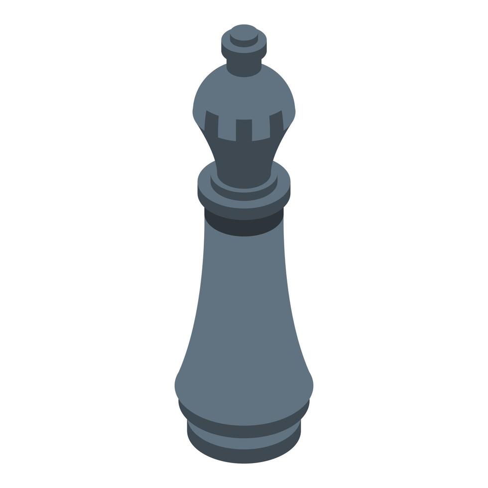 Schachfigurensymbol, isometrischer Stil vektor