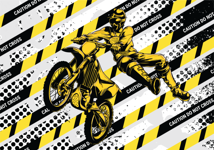 Motorcross Vektor Illustration