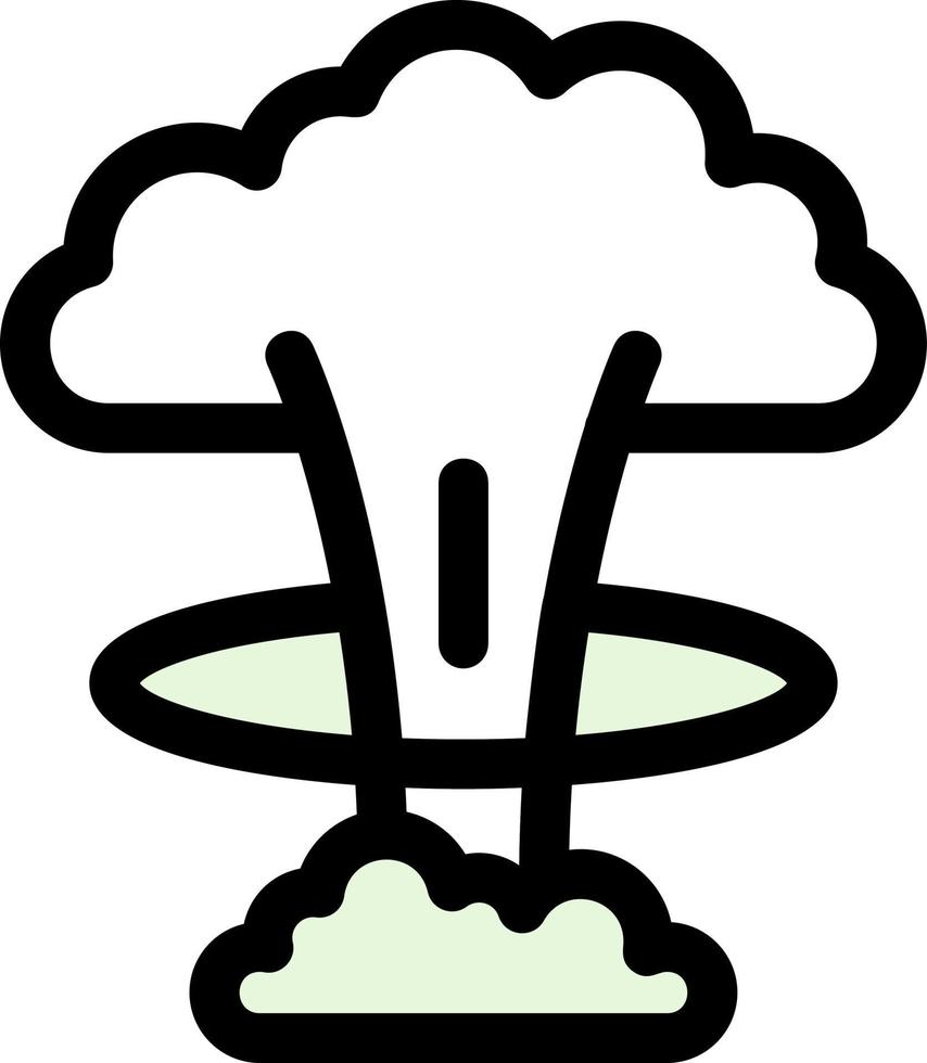 Symbol für die Glyphe der Atomexplosion vektor