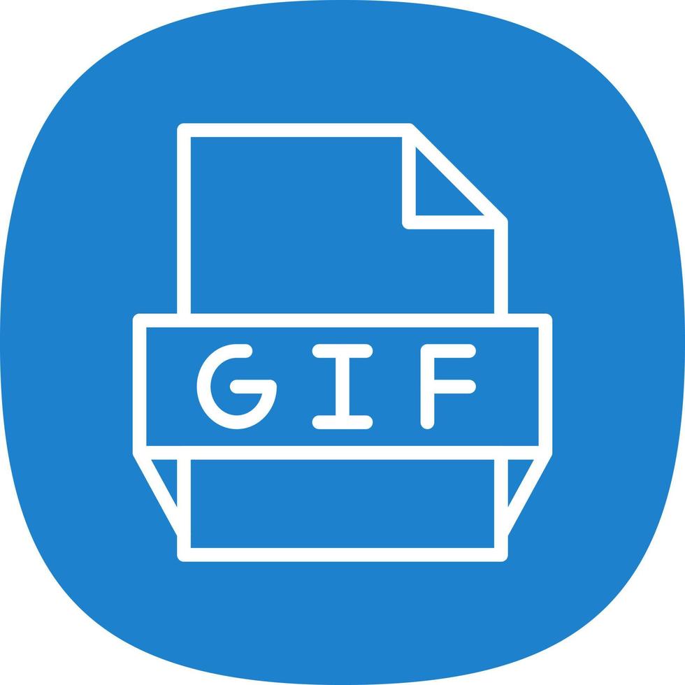 gif fil formatera ikon vektor