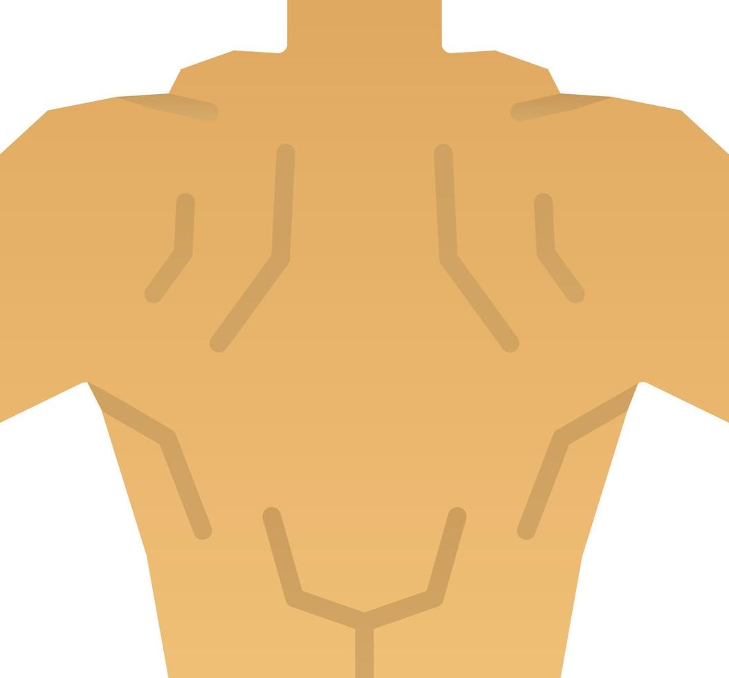 Rückenmuskel-Vektor-Icon-Design vektor